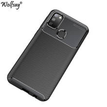 Para Samsung Galaxy M21 Caso Bumper Silicone antidetonante Carbon Fiber à prova de choque Capa para Samsung M21 Capa Para Galaxy M21 6.4" 2024 - compre barato