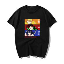 Men's Kimetsu No Yaiba Punk T-shirt Summer Japanese Anime Short sleeve Hot T Shirt Demon Slayer Oversized Streetwear Tops Tee 2024 - buy cheap