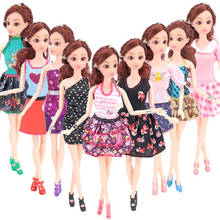 Ручная работа различные красочные модные платья Милая классная Одежда для куклы Барби аксессуары девушка игрушка модный дизайн наряд лучший Gif 2024 - купить недорого
