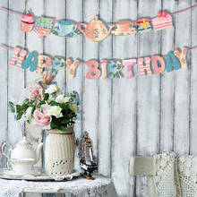 Chá de feliz aniversário infantil, faixa para chá, decoração de festas, sobremesa 2024 - compre barato