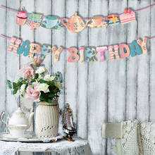 Baby Shower Happy Birthday Party Banners Teapot Dessert Party Decorations Kids Birthday Tea Party Supplies 2024 - buy cheap