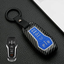Чехол для автомобильного ключа из углеродного волокна ABS для Ford Fusion Explorer Mustang Edge F-150 Mondeo для Lincoln MKZ MKC MKX 2024 - купить недорого