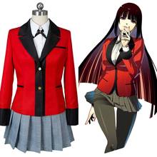 Disfraz de Anime Kakegurui Yumeko Jabami para mujer y niña, uniforme de escuela secundaria japonesa, disfraces de Cosplay para fiesta de Halloween 2024 - compra barato