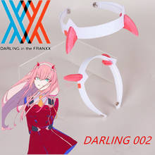 Acessórios de cosplay do anime mp3 in the fragxx zero two, acessórios de cabeça, faixa de cabeça chifre diabólico 02, adereços de halloween 2024 - compre barato