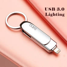 BanQ A50 USB Flash Drive 32GB 64GB For iPhone 8 7 Plus Lightning to Metal Pen Drive U Disk for MFi iOS10 memory stick 128GB 2024 - buy cheap