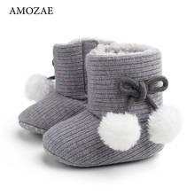 Winter Small Ball To Keep Warm Baby Snow Boots Small Cotton Boots Baby Shoes Cotton Boots Warm Velcro Soft Bottom Toddler Shoes 2024 - buy cheap