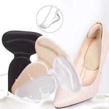 Protetor de calcanhar para mulheres, 1 par de inserções em formato de t, forro e suporte de arco, ortopédicos, sapatos, almofadas, protetor de calcanhar 2024 - compre barato