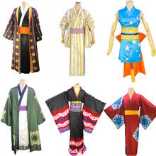 One Wano Country  zoro Nico Robin luffy Law Nefeltari Vivi Vinsmoke Sanji Otama Nami Usopp kimono Cosplay Costumes 2024 - buy cheap