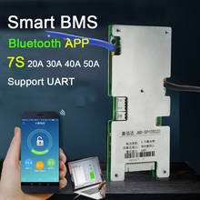 smart BMS 7S 24V 20A 30A 40A 50A li-ion Lithium battery protection board W balance BMS system Bluetooth APP software monitor 2024 - buy cheap