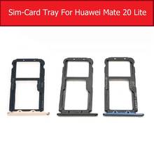 Soporte de la bandeja de la tarjeta Sim para Huawei Mate 20 Lite adaptadores de la ranura de la tarjeta del lector Micro Sim para Huawei Maimang 7 piezas de reparación del enchufe de la tarjeta 2024 - compra barato