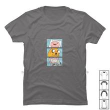 Camiseta de tiempo de aventura de Jake , Finn y Bmo, 100% de algodón, Adventure Ture, Finn, Tim, Fin Me, Ja Ak 2024 - compra barato