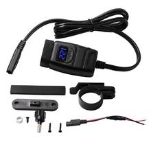 Dual USB QC 3.0 waterproof phone charger fast charging 12V motorcycle vehicle charger with red voltmeter switch 2024 - buy cheap