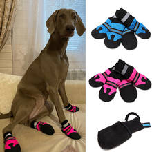 Winter Warm Pet High Snow Boots for Medium Large Dogs Weimaraner Beagle Waterproof Non-slip Big Dog Shoes zapatos para perro 2024 - buy cheap