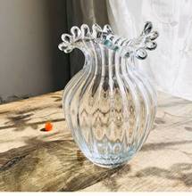 Nordic Vase Home Decor Originality Transparent Glass Wave Vases Frosting Flower Pot декор комнаты Decoration Salon кашпо вазы 2024 - buy cheap