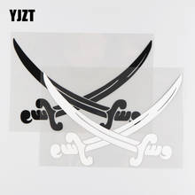 YJZT 18CM*11.8CM Weapon Knife Clash Creative Personality Pattern Car Sticker Vinyl Decal 1A-0246 2024 - buy cheap