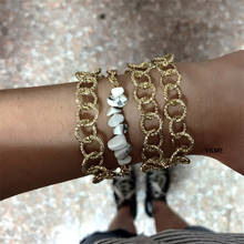VKME Многослойные кубинские браслеты с цепочкой, Очаровательный Модный женский браслет, богемные Винтажные Ювелирные Изделия 2024 - купить недорого