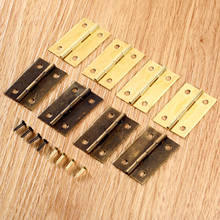 20Pcs 34*22mm Furniture Decorative Hinges Jewellery Chest Wooden Box Cupboard Cabinet Door Hinge with Screws Antique Bronze/Gold 2024 - buy cheap