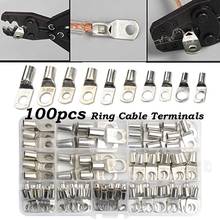 60/100Pcs SC Bare Terminals Tinned Copper Lug Ring Seal Wire Connectors Bare Cable Crimped/Soldered Terminal Assorted Kit 2024 - buy cheap