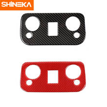 Shineka fibra de carbono luz de leitura para teto de carro, armação decorativa de painel, acessórios adesivos para ford mustang 2009-2013 2024 - compre barato