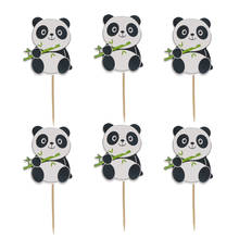 Cartoon Panda cake Toppe Birthday Party Decorations Kids Girl Disposable Tableware Set Napkins Cup Plate Gift Bag Party Supplies 2024 - buy cheap