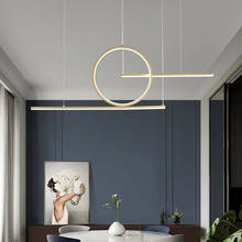 Matte Black Gold Minimalist Modern Led Pendant Lights For Living Room Dining Kitchen Room Pendant Lamp Żyrandol Fixture 2024 - buy cheap