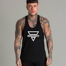 New Gyms Tank Tops Men Mesh Brand Vest Singlet Solid Cotton Muscle Undershirt Clothing Bodybuilding Fitness Sleeveless Shirt 2024 - buy cheap