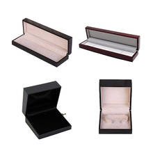Estuche de exposición de joyas de madera con tapa superior, soporte de almacenamiento para reloj de pulsera, caja de regalo 2024 - compra barato