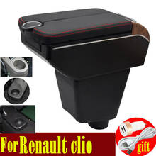 Подлокотник с двумя дверцами для Renault Clio Captur Clio2 clio3 clio 4 Clio RS Captur, 7USB консоль для хранения, подлокотник 2024 - купить недорого