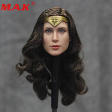 Cabeza de pelo largo y rizado DR005 Gal Gadot a escala 1/6, modelo de cabeza esculpida para figura de acción de cuerpo femenino, niña y mujer de 12" 2024 - compra barato