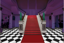 Alfombra roja de la Bella Bestia de 7X5 pies, escaleras, gran entrada, Damas, estudio fotográfico personalizado, Fondo de vinilo de 220cm X 150cm 2024 - compra barato