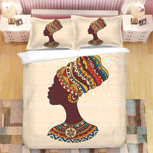 tribe National style cartoon African woman bedding set Duvet Covers Pillowcases comforter bedding sets bedclothes bed linen 2024 - buy cheap