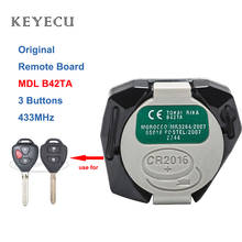Keyecu Replacement Original Remote Control Board - 3 Buttons 433MHz B42TA - FOB for Toyota Hilux/ 4Runner 2005-2008/ 2003-2009 2024 - buy cheap