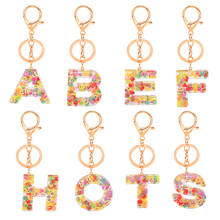 Cute Letter Keychains for Women Girl English Initial Acrylic Key Chain Ring Charm Alphabet Keyring Car Handbag Purse Decor Gift 2024 - buy cheap