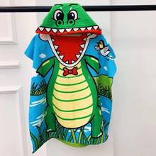 Cartoon Baby Hooded Bath Towel Dinosaur Fox Cute Mermaid Animal Children Polyester Bathrobe Beach Towel Boys Girls gift 60x120cm 2024 - buy cheap