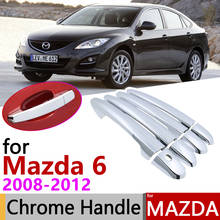 for Mazda 6 GH1 Atenza 2008~2012 Luxurious Chrome Exterior Door Handle Cover Car Accessories Stickers Trim Set 2009 2010 2011 2024 - buy cheap