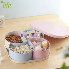 Creative Pink Candy Nut Storage Box Dried Fruit Plate Cover Multi-Capacity Wedding Candy Jar Snack Tray Food Container Organizer 2024 - buy cheap