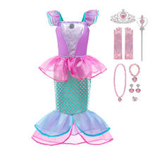 Girls Little Mermaid Ariel Princess Dress The Little Mermaid Costume Children Carnival Birthday Party Cosplay Fancy Dresses Wig 2024 - buy cheap