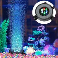 Luz LED resistente al agua para acuario, lámpara de decoración de burbujeador de tanque de peces redondo, resistente al agua, con enchufe europeo 2024 - compra barato