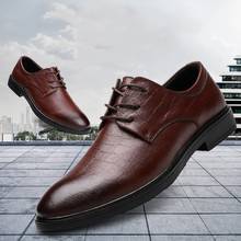 Sapatos masculinos outono sapatos de couro genuíno negócios oxfords homem casual escritório formal couro natural calçados de luxo feitos à mão apartamentos 2024 - compre barato