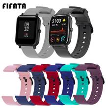 FIFATA 20MM Silicone Band For Huami Amazfit Bip Watch Band For Xiaomi Huami Amazfit GTS Smart Bracelet For Amazfit Bip Wristband 2024 - buy cheap