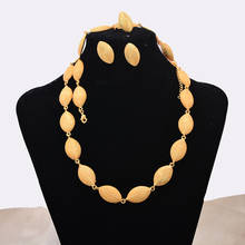 Conjunto de joias de ouro estilo africano, joias para casamento, colar, pulseira, brincos e anéis com franjas 2024 - compre barato