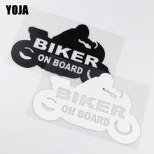 YOJA 22.4X14.8CM BIKER ON BOARD Vinyl Decal Art Fashion Car Sticker Decor ZT2-0121 2024 - buy cheap