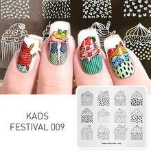 Nail Art Stamping Plate Festival Dessert Cake Fruit Ice-crime Cartoon Pattern Nail Stamp Template Image Stencil Printing Tool 2024 - buy cheap