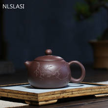 NLSLASI-TETERA China Yixing hecha a mano, tetera Xishi, barro púrpura, juego de té personalizado, hervidor de arcilla púrpura, 270ml 2024 - compra barato