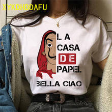 La Casa De Papel женская футболка BELLA CIAO одежда в стиле «хип-хоп» для денег, House of Paper Футболка Топ Футболка женская Femme на каждый день 2024 - купить недорого
