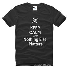 Keep Calm and Nothing Else Matches, Мужская футболка с принтом, модная летняя новая хлопковая футболка, футболка, Camisetas Hombre 2024 - купить недорого