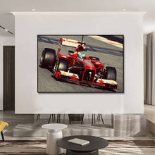 F1 pôster de pintura de carro de corrida esportiva, pintura impressa em tela, arte de parede nórdica, imagem para decoração de casa noom, sem moldura 2024 - compre barato