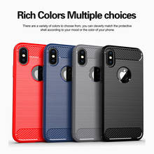 New Carbon Fiber Case for Apple iPhone X XR Xs Max Case 6 6S 7 8 Plus 5 5S SE 11 Pro Max Cover Soft Silicone Phone Back Cases 2024 - buy cheap