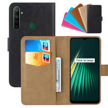 Luxury Wallet Case For OPPO Realme 5i PU Leather Retro Flip Cover Magnetic Fashion Cases Strap 2024 - buy cheap