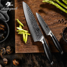 Professional 2pcs Kitchen Knife Set Damascus Steel Chef Knives 67 Layers VG10 Kitchen Cooking Tools G10 Handle Cleaver Fruit 2024 - buy cheap